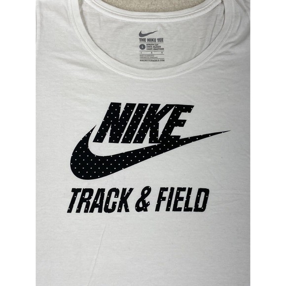 The Nike Tee Track & Field Women’s Athletic Cut T-Shirt Size Large - Picture 2 of 9